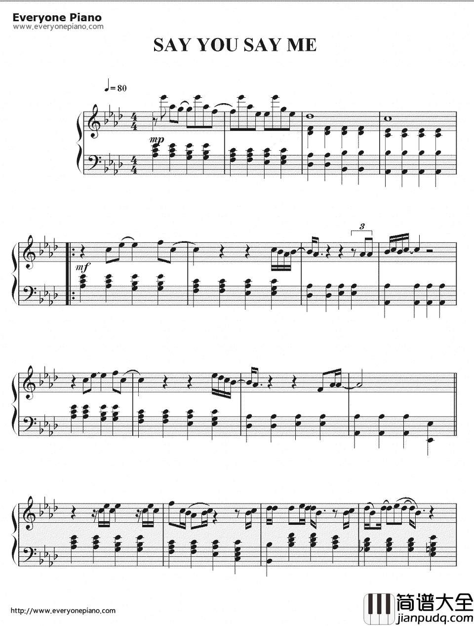 Say_You_Say_Me钢琴谱_莱昂纳尔·里奇Lionel_Richie