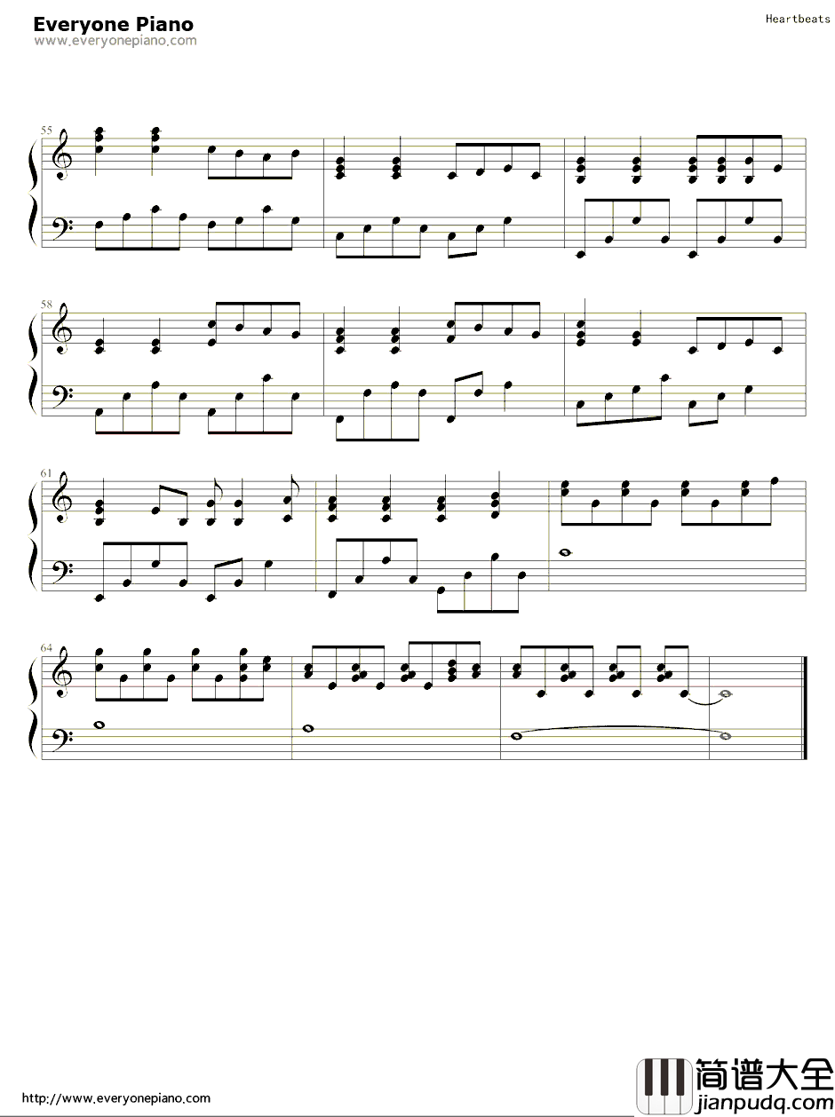 Heartbeats（Amy_Diamond）钢琴谱_Amy_Diamond