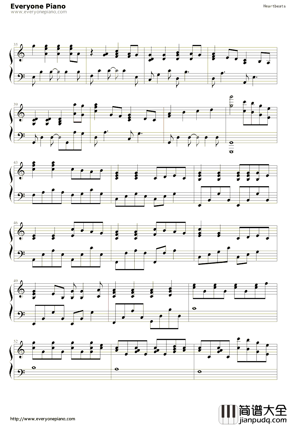Heartbeats（Amy_Diamond）钢琴谱_Amy_Diamond