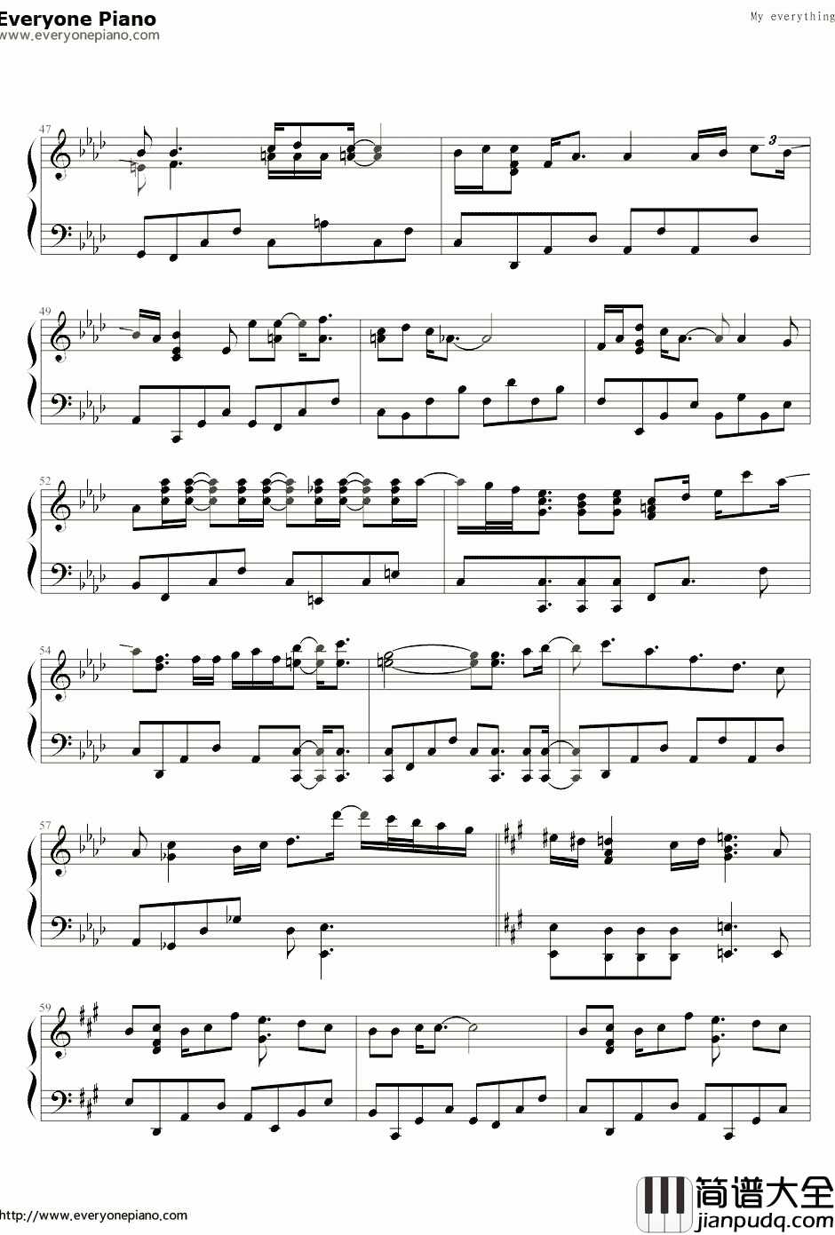 My_Everything钢琴谱_李敏镐Lee_MinHo_我的一切