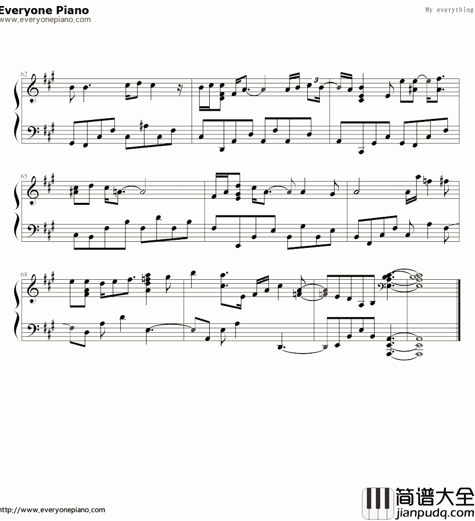 My_Everything钢琴谱_李敏镐Lee_MinHo_我的一切