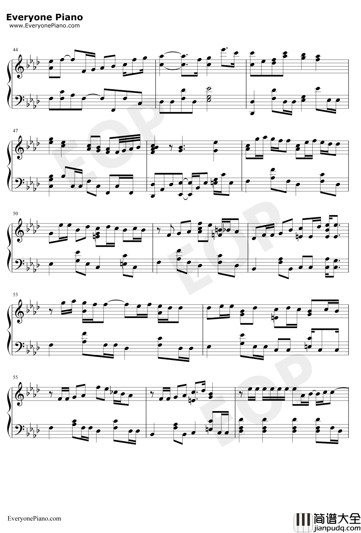 SAKURA钢琴谱_生物股长