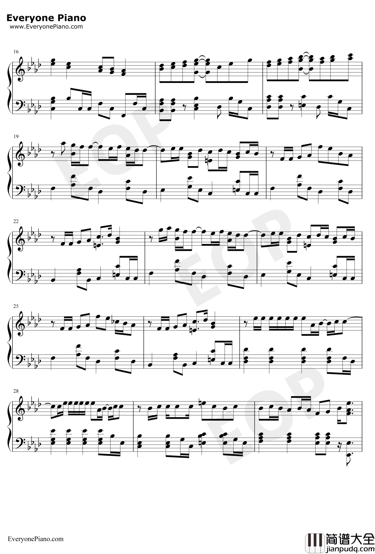 SAKURA钢琴谱_生物股长