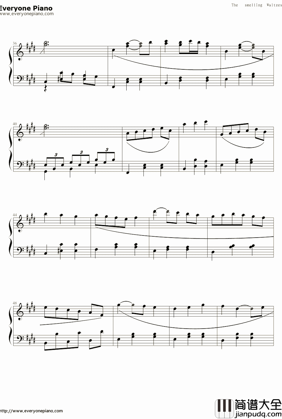 白十字的欢笑钢琴谱_新年圆舞曲