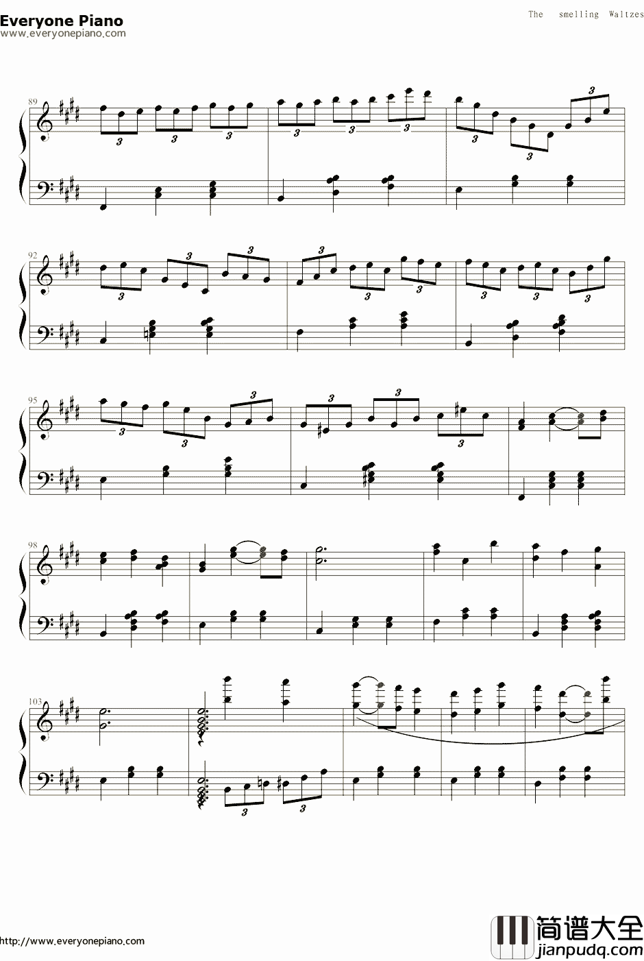 白十字的欢笑钢琴谱_新年圆舞曲