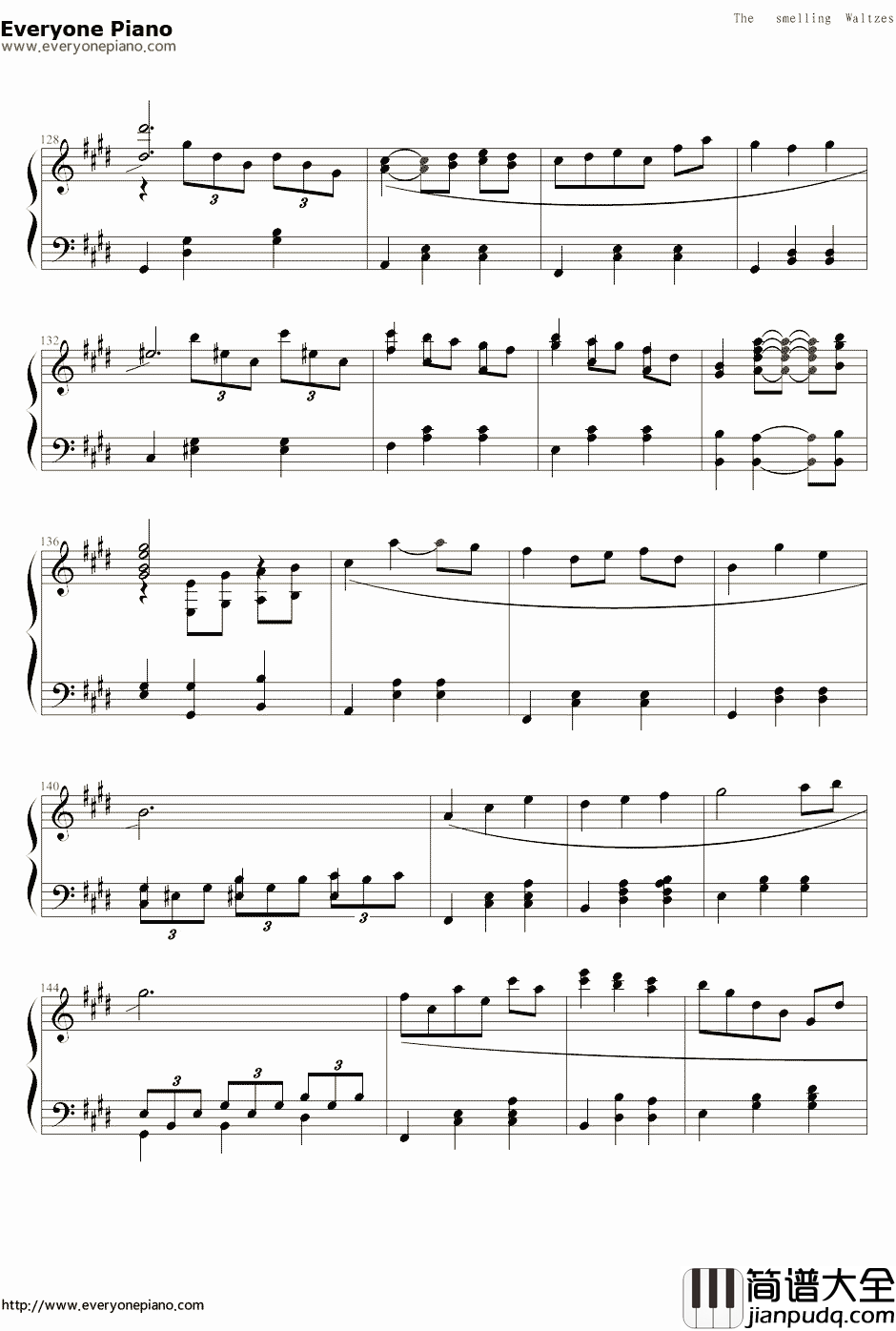 白十字的欢笑钢琴谱_新年圆舞曲