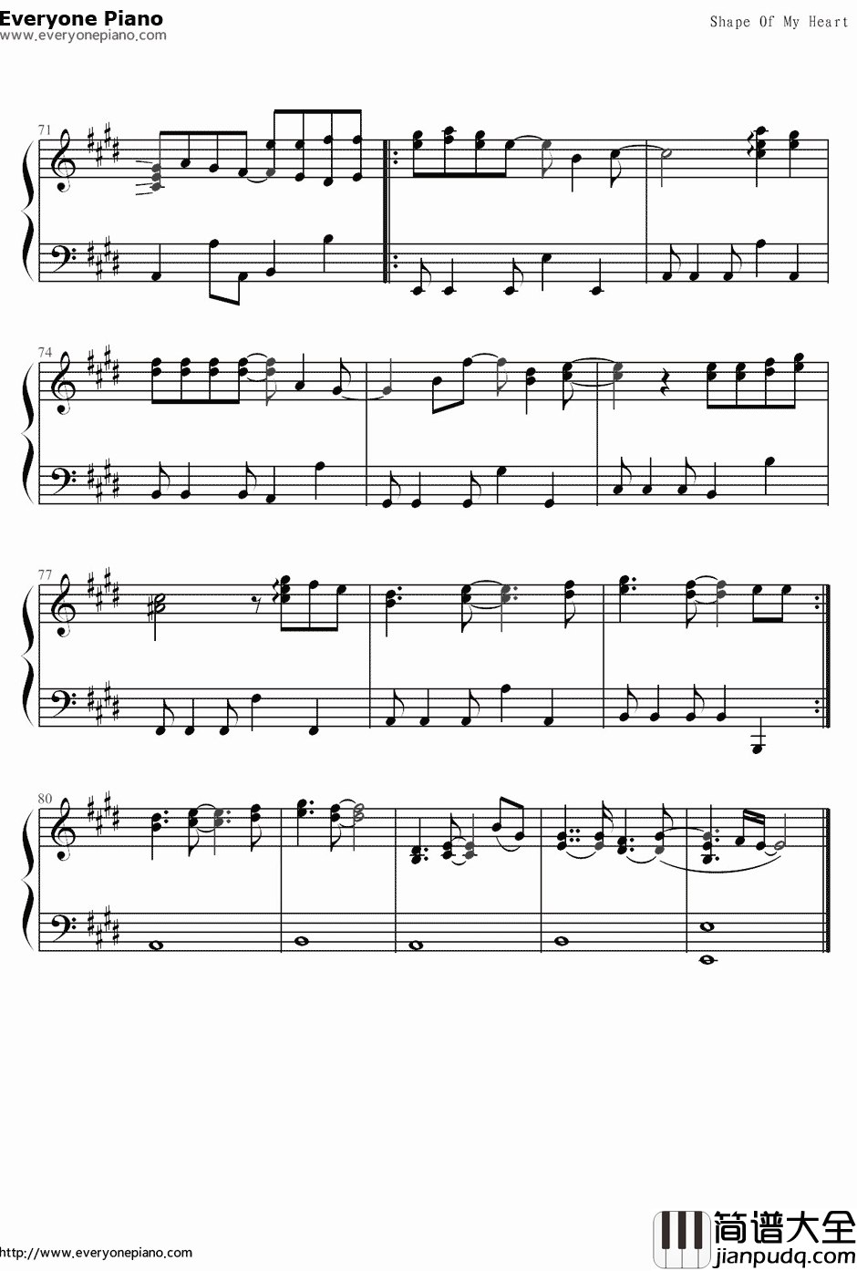 Shape_of_My_Heart钢琴谱_后街男孩Back_street_Boys