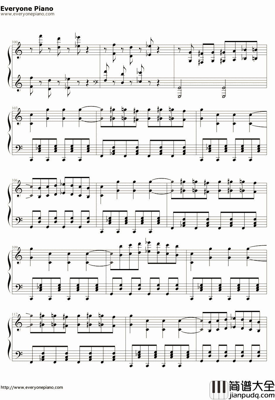 逆鳞狂想曲单人版钢琴谱_周杰伦