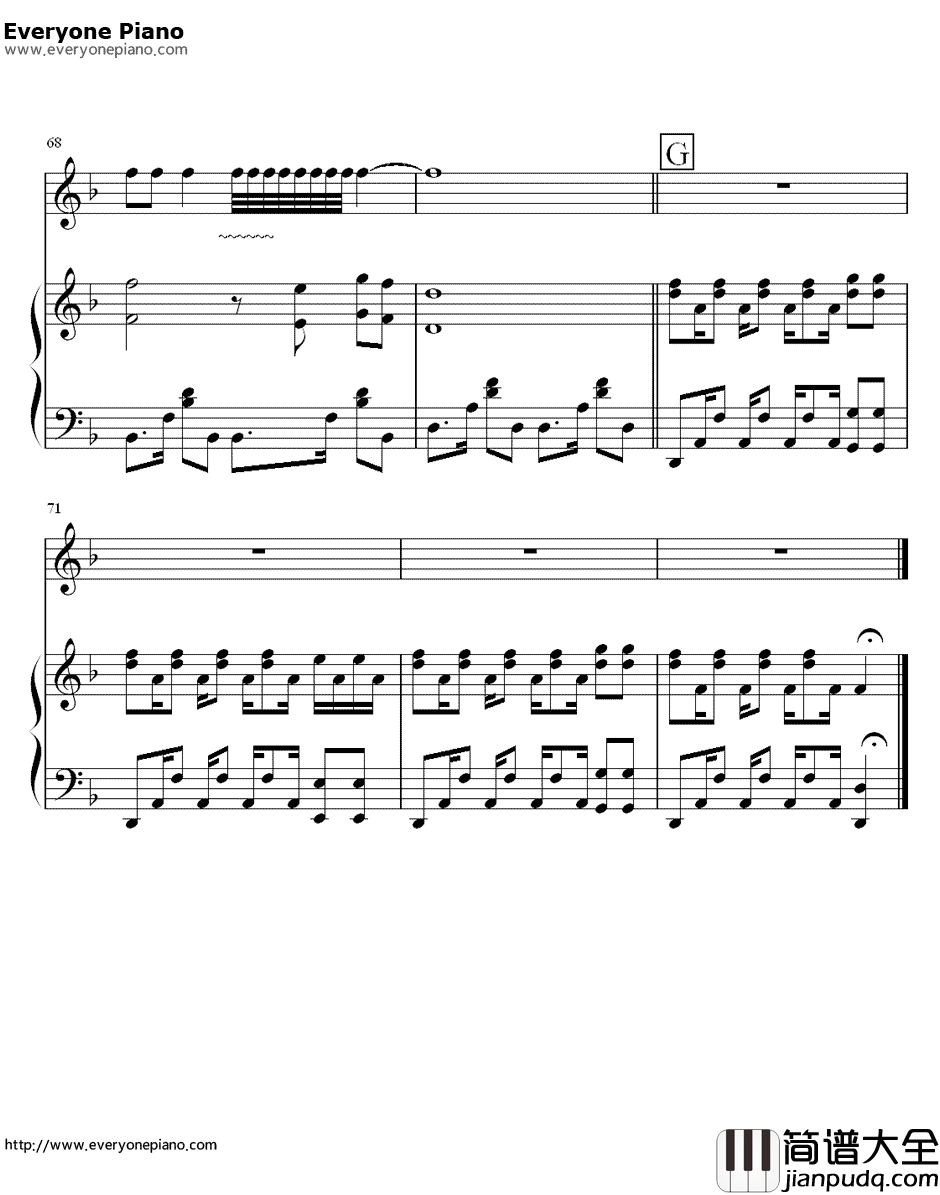 半兽人钢琴谱_周杰伦