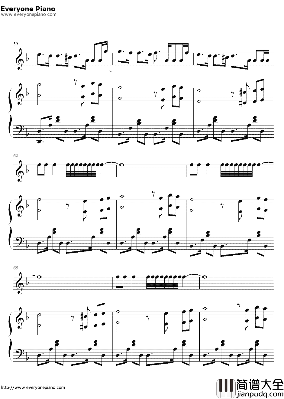 半兽人钢琴谱_周杰伦