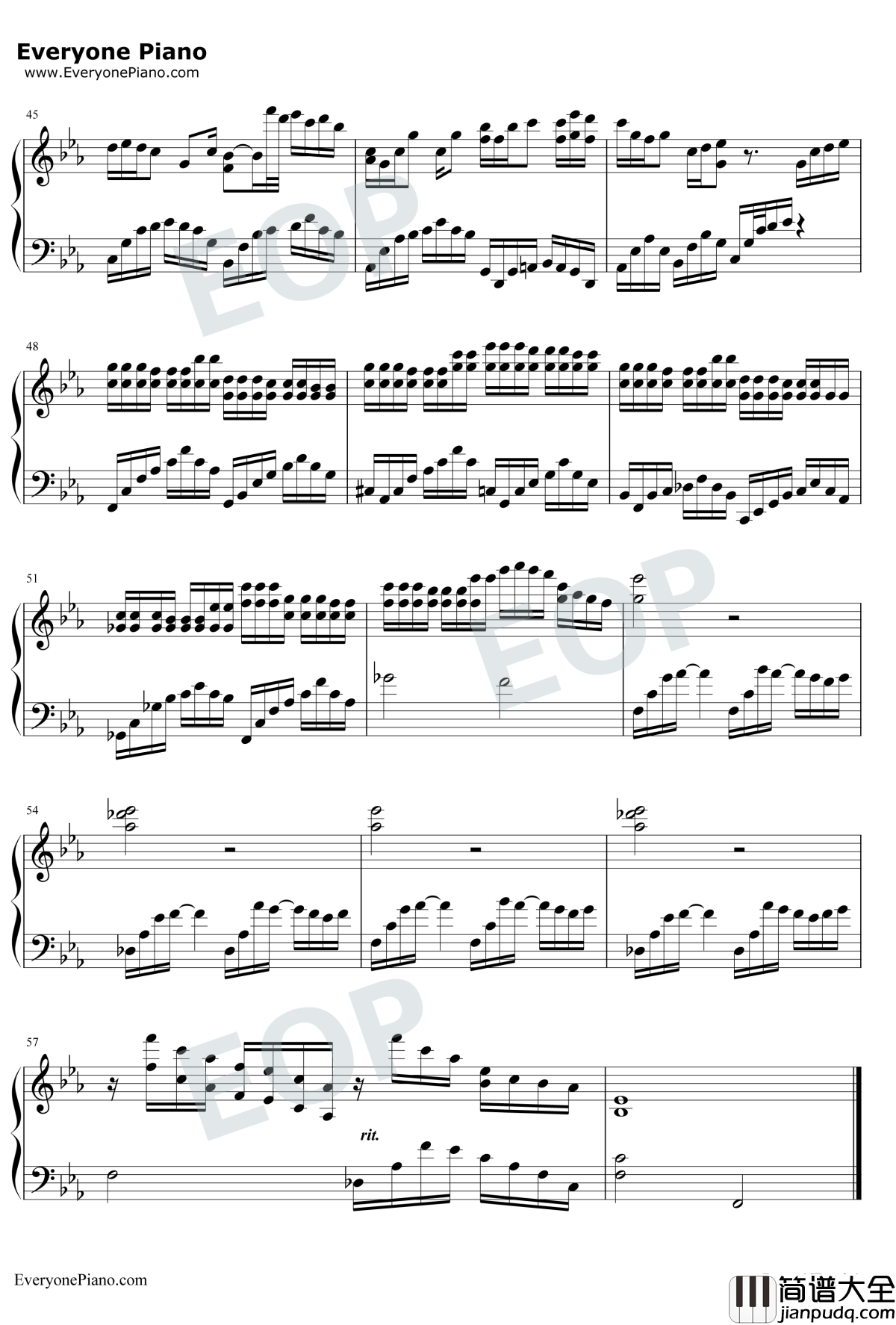 Minamo钢琴谱_DJ_Okawari_七咲逢插曲