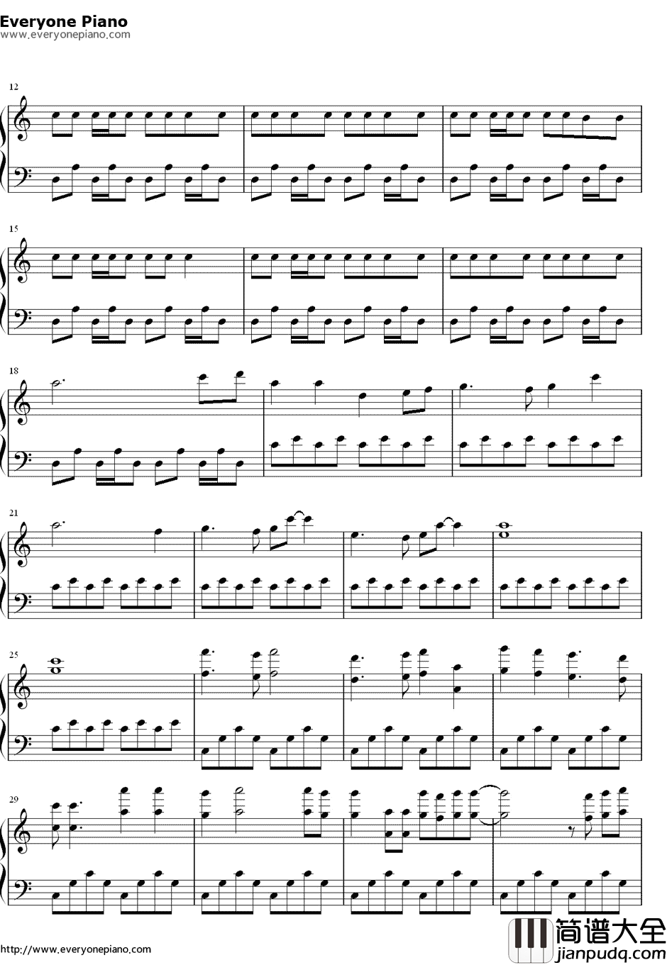 龙骑战士钢琴谱_周杰伦