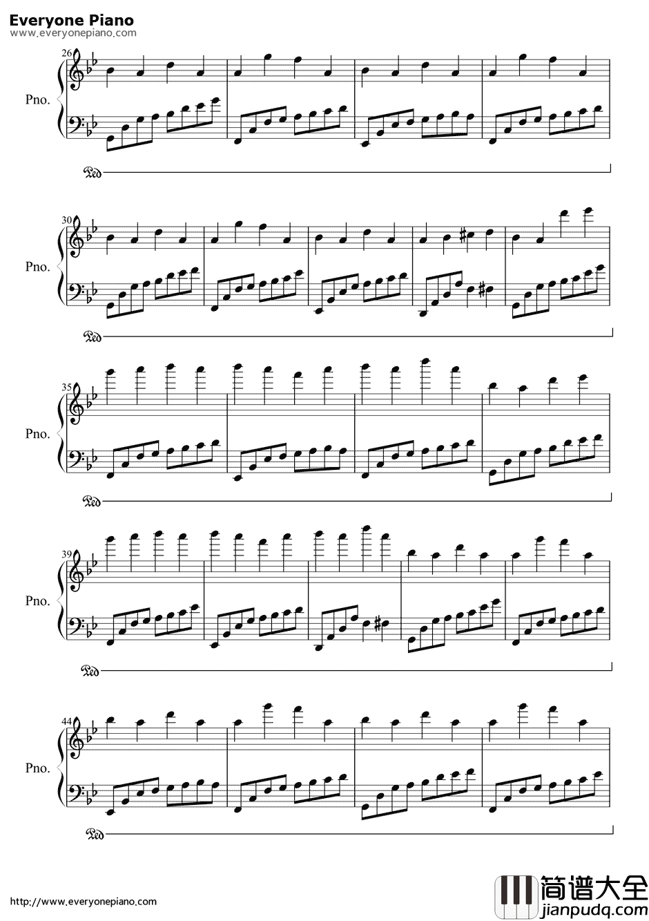 月蚀的假面钢琴谱_月守の歌