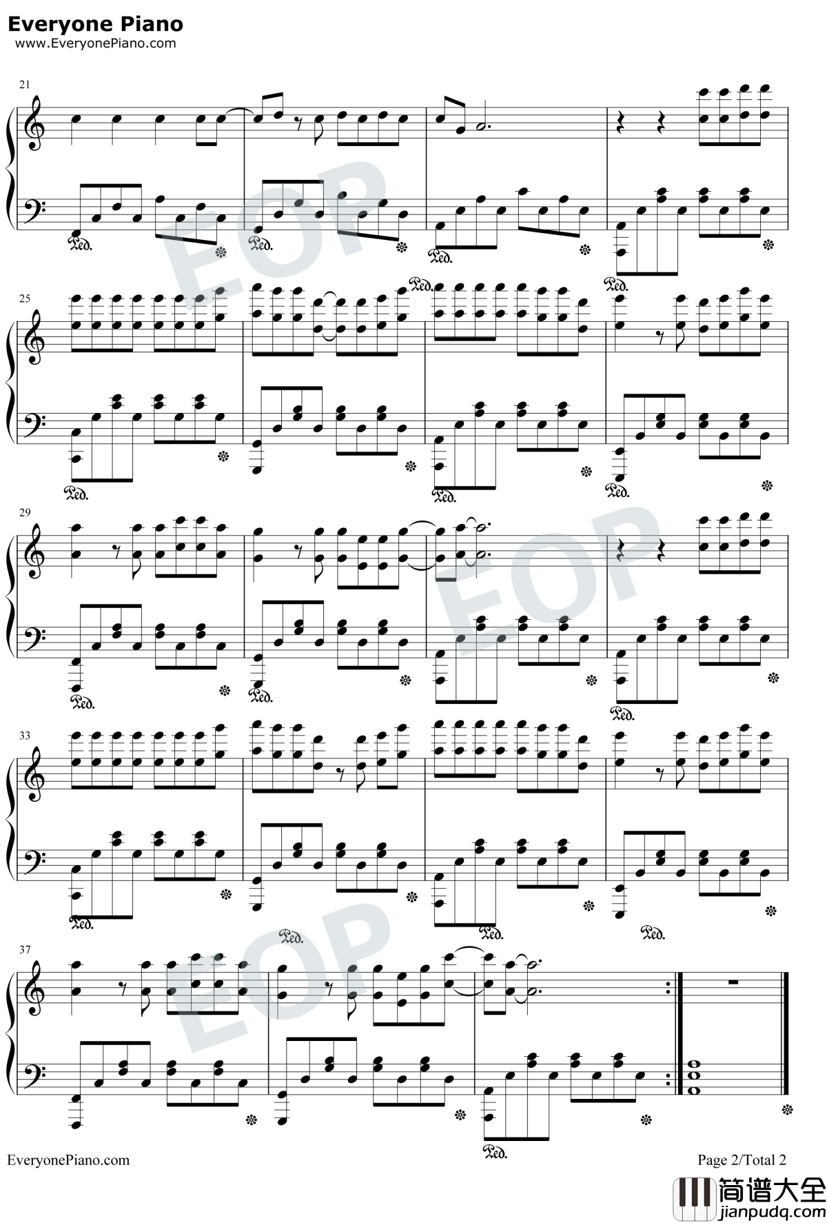 黄昏简单版钢琴谱_周传雄