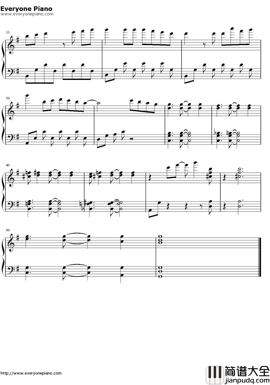 星晴钢琴谱_周杰伦