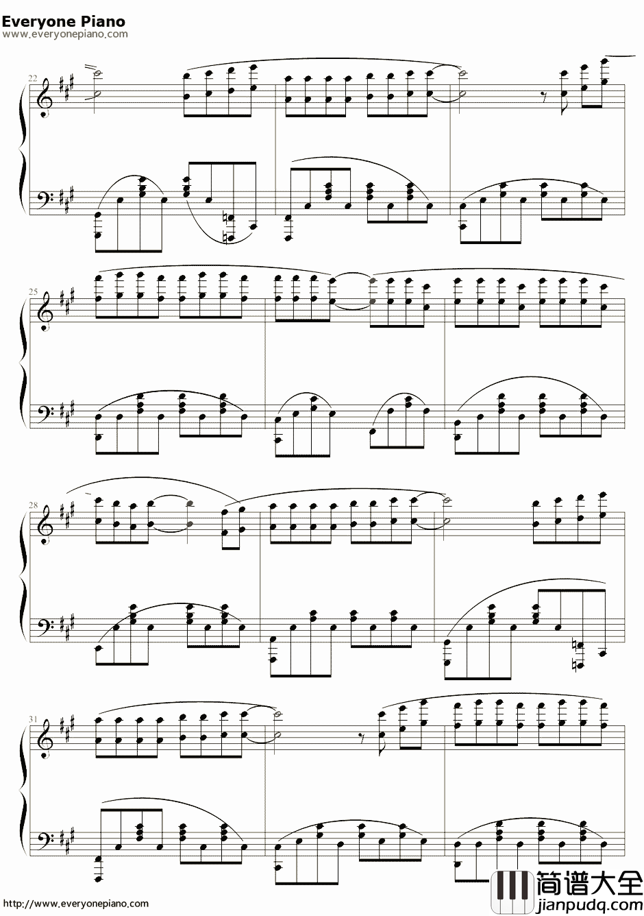 开不了口钢琴谱_周杰伦