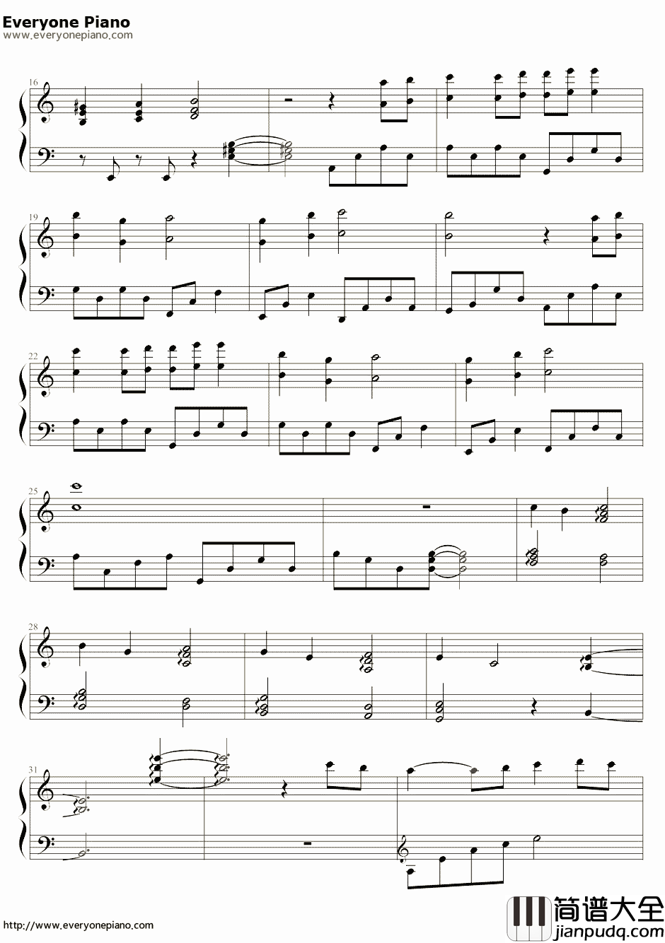 You_Are_My_Love钢琴谱_牧野由依_翼·年代记