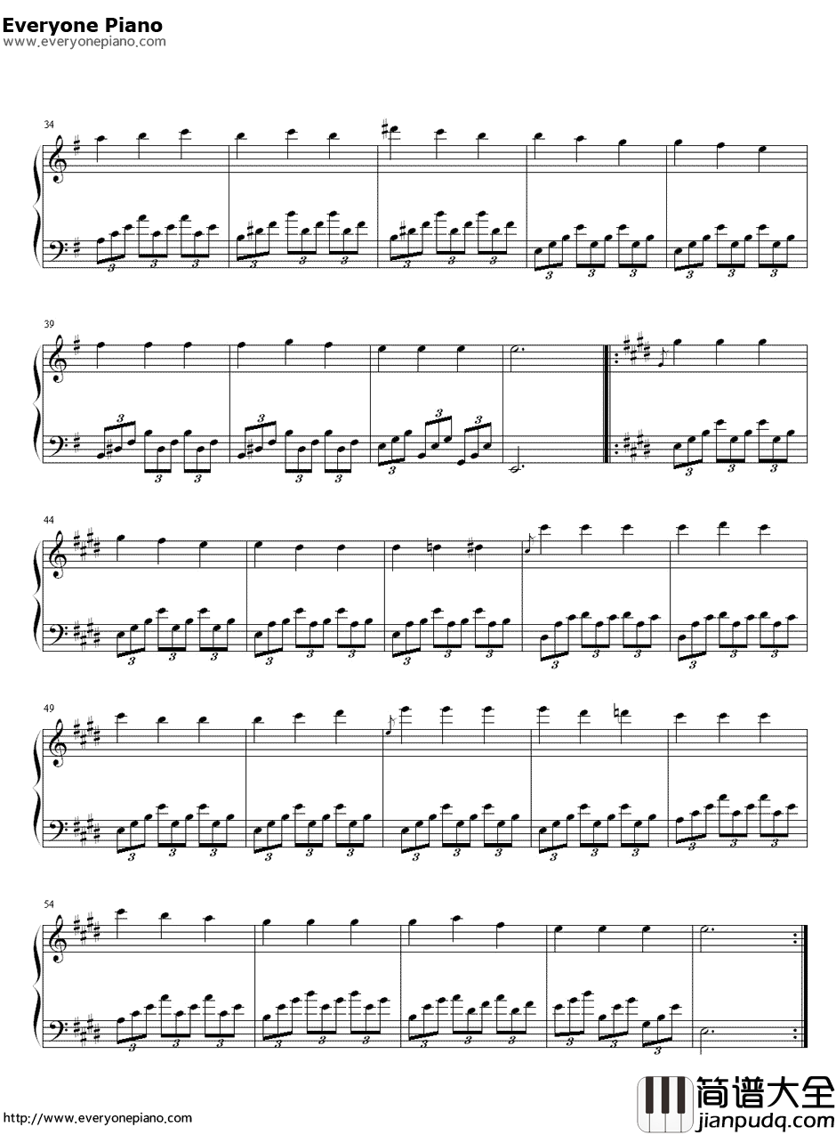 蓝色生死恋钢琴谱_那西索·叶佩斯_爱的罗曼史