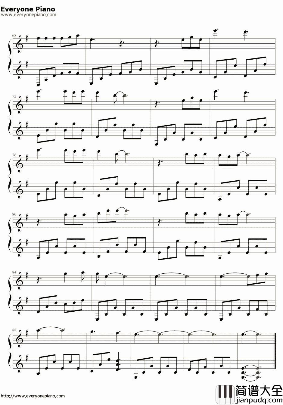 山楂花简单版钢琴谱_陈楚生