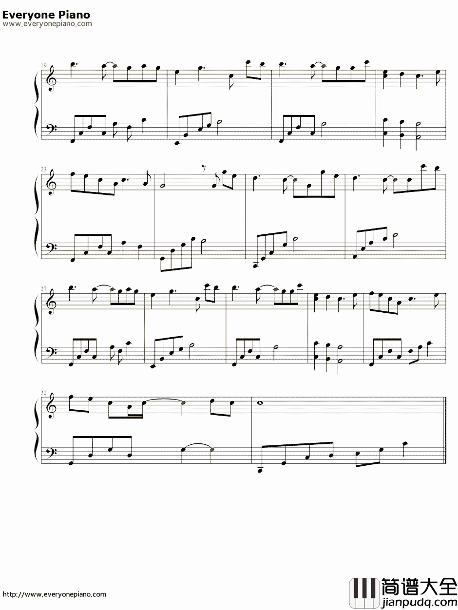 我愿意简单版钢琴谱_王菲