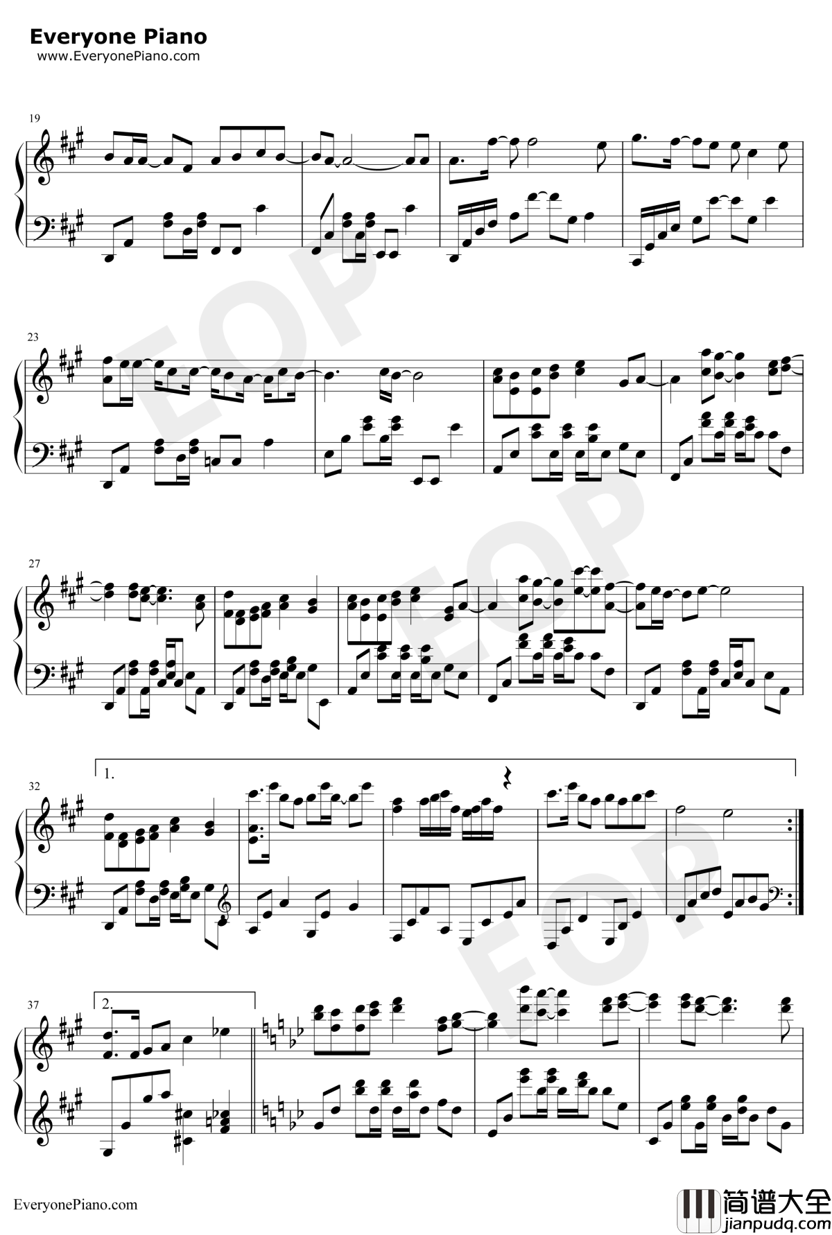 就是爱你钢琴谱_陶喆