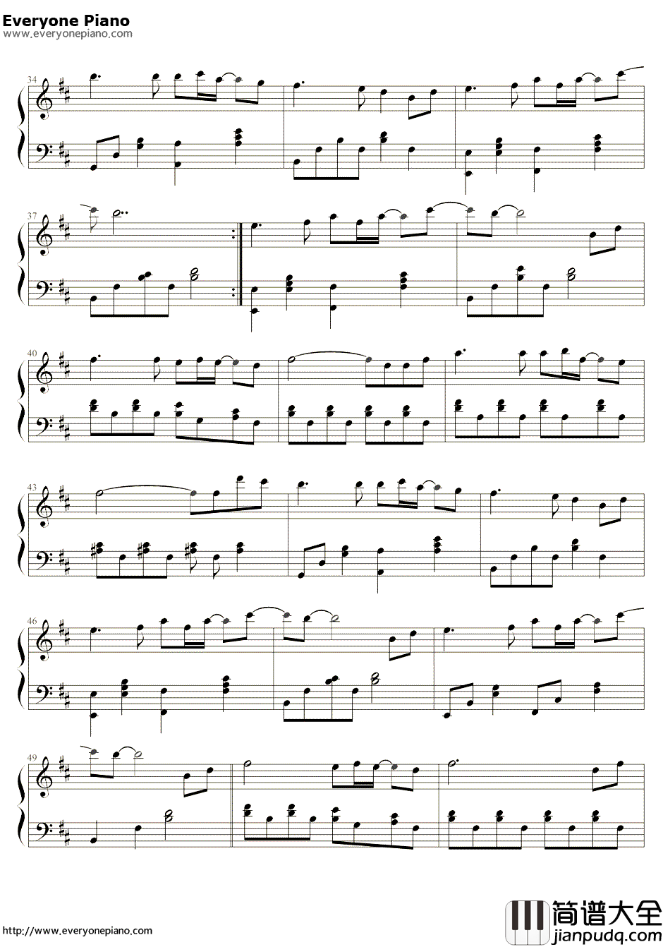 I_know钢琴谱_T_ARA