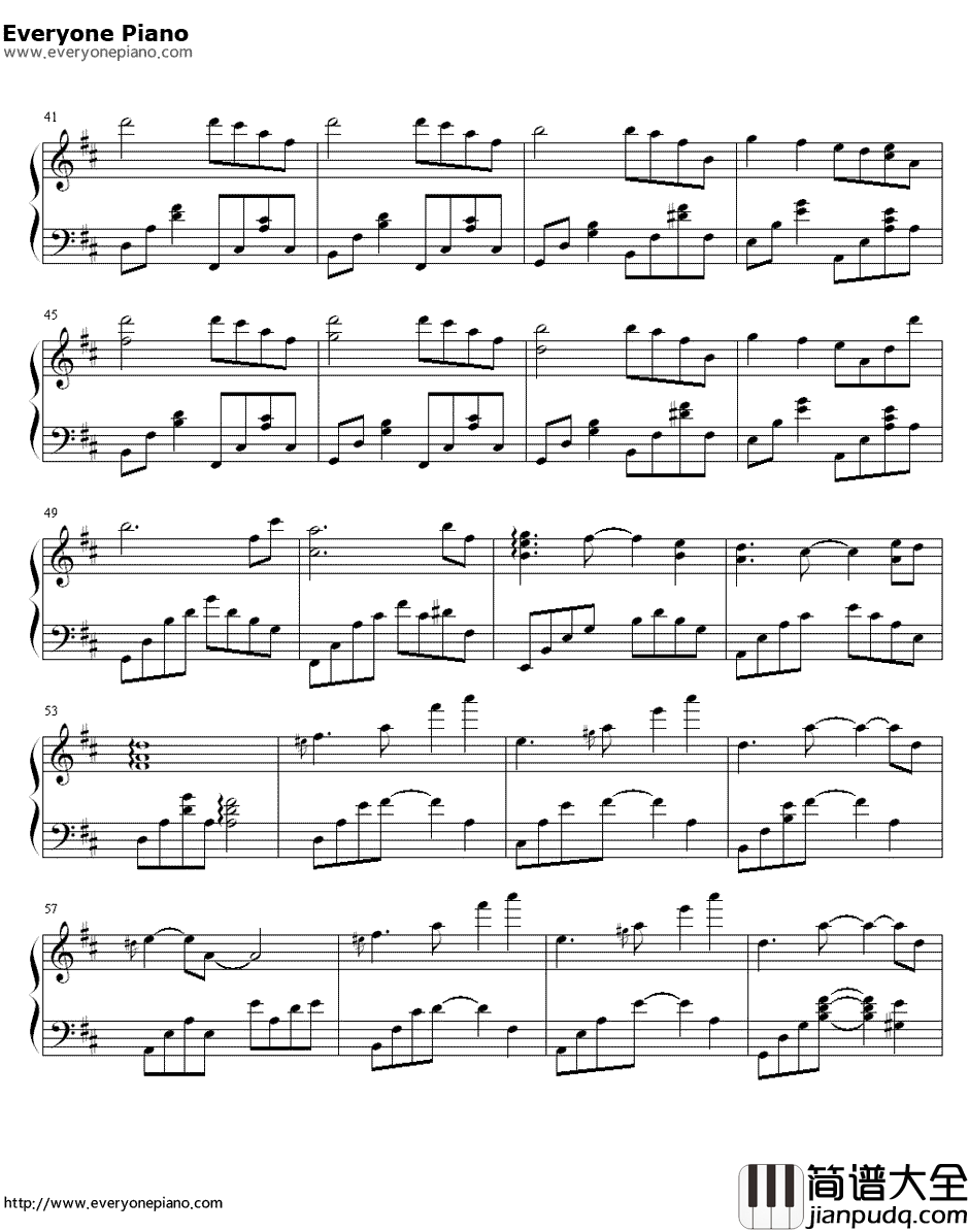 十八岁的天空钢琴谱_文贝武