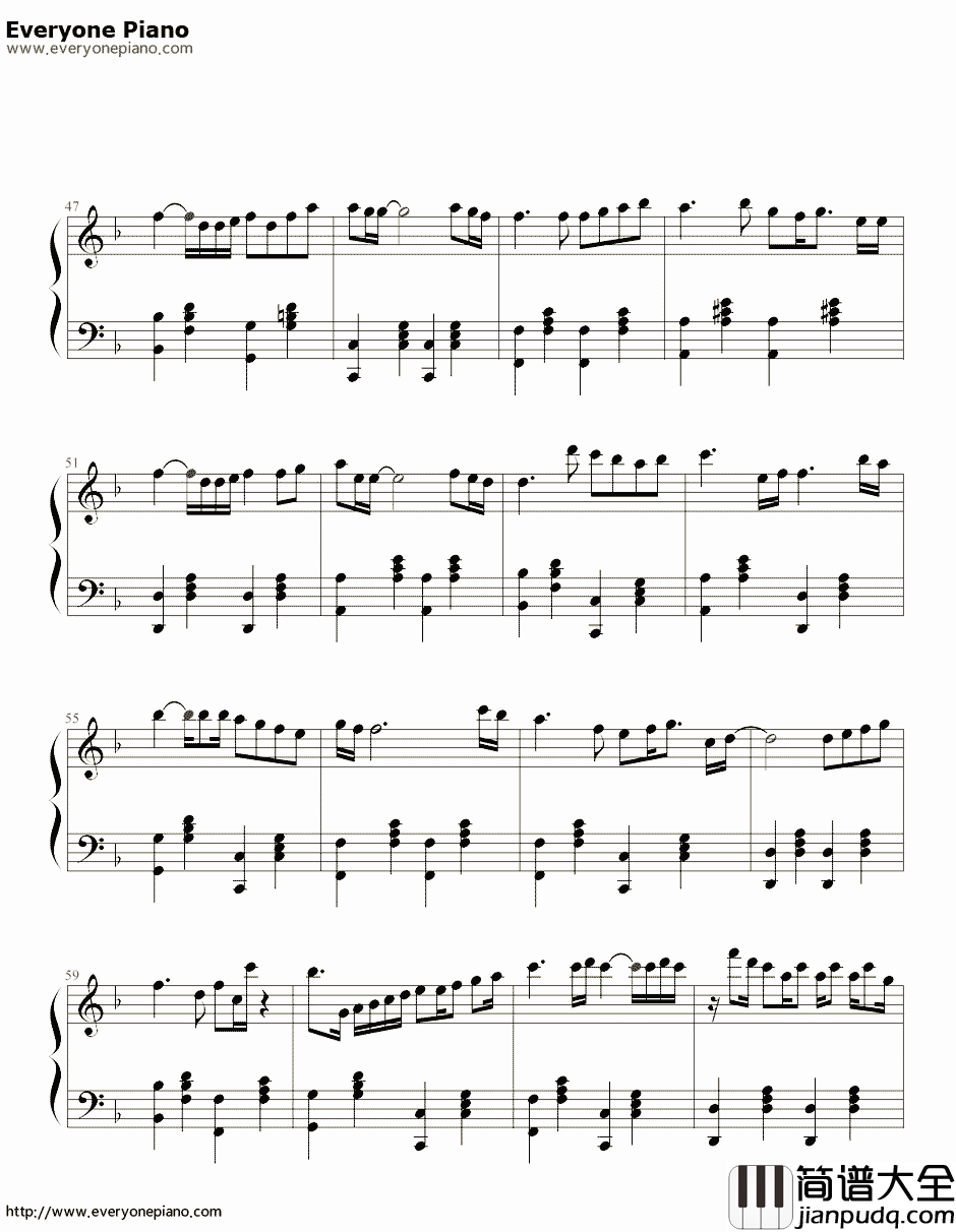 后来钢琴谱_刘若英