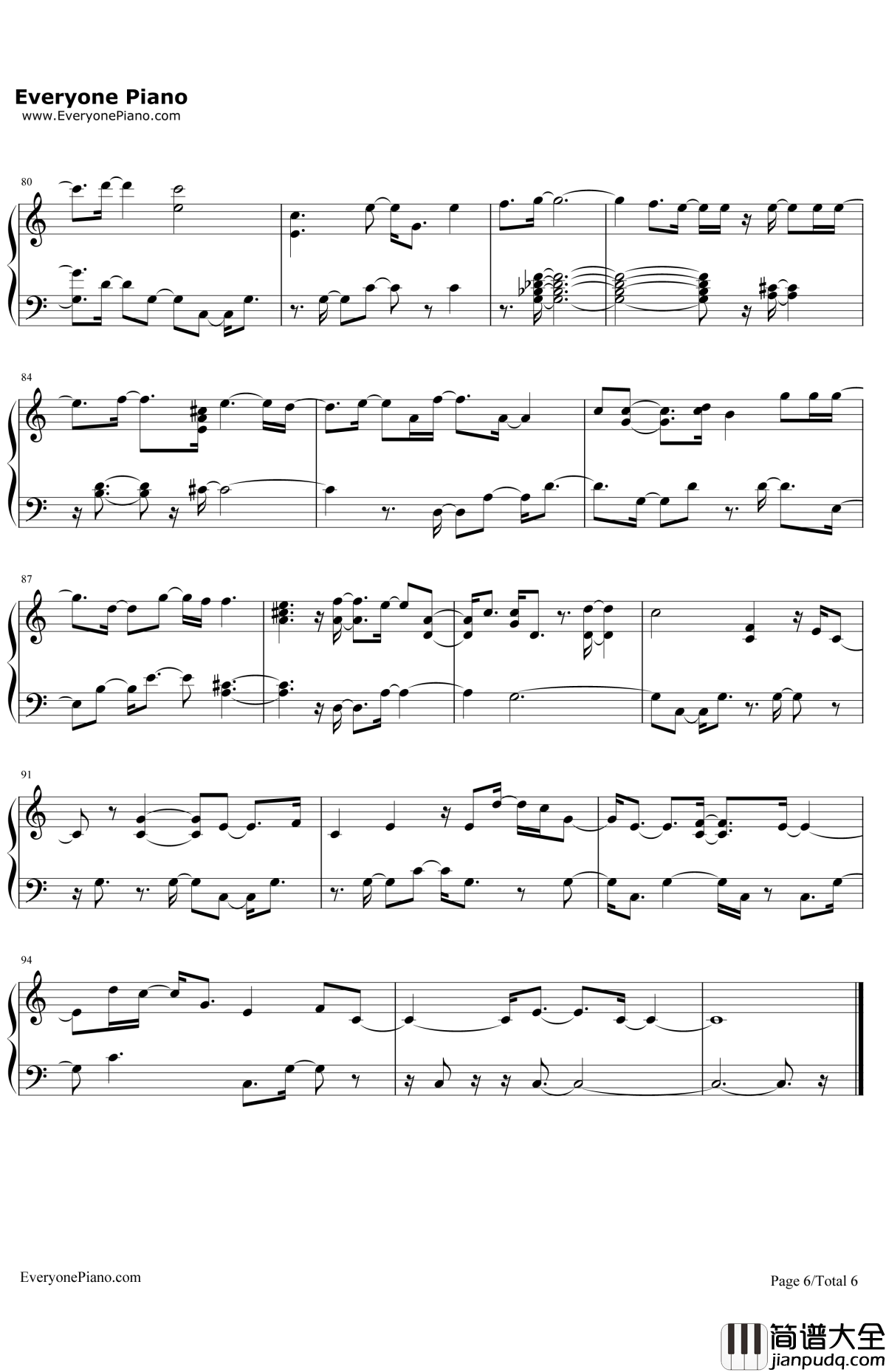 旅行的意义钢琴谱_陈绮贞