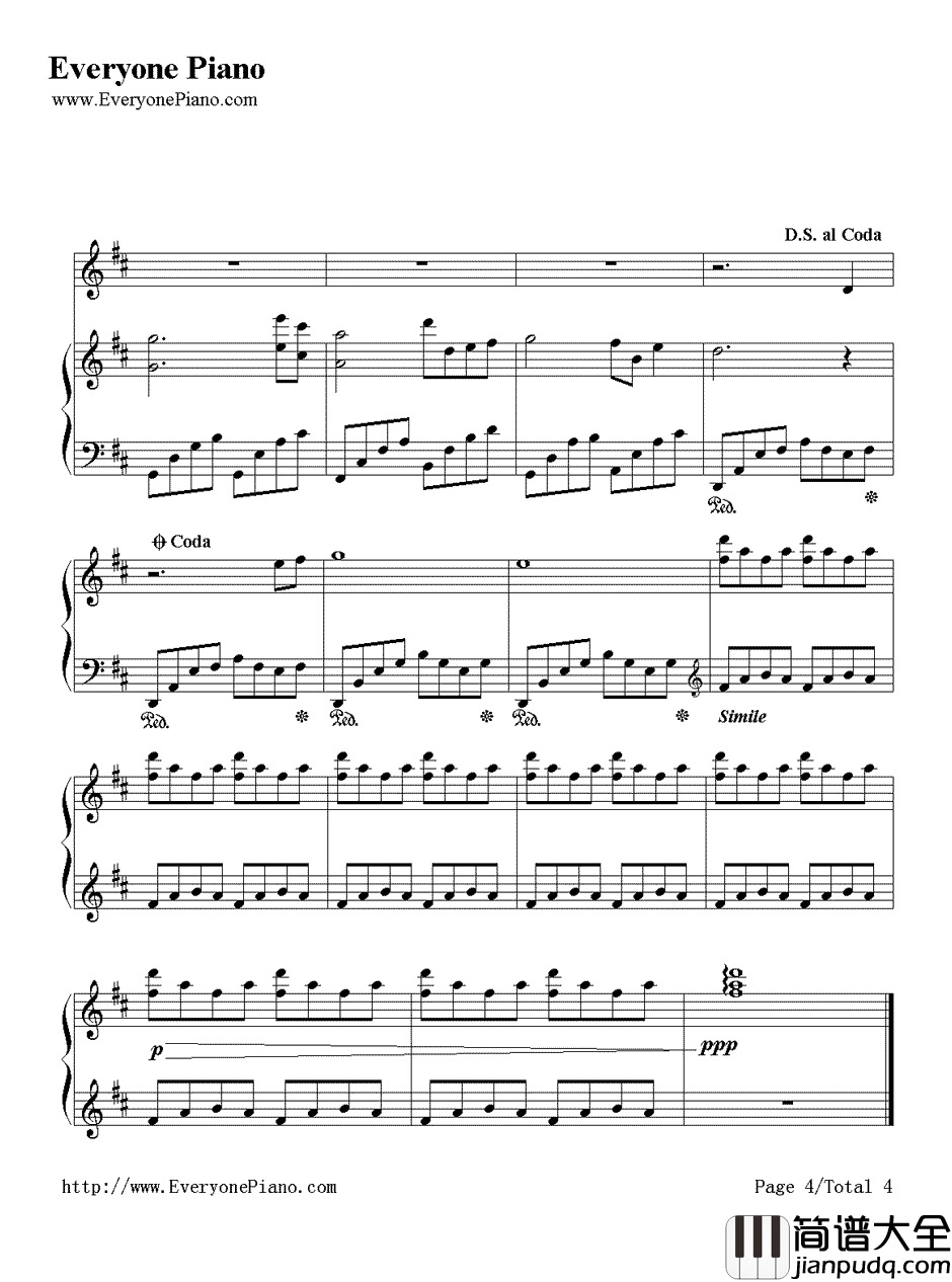 银河铁道之夜钢琴谱_久石让_银河鉄道の夜