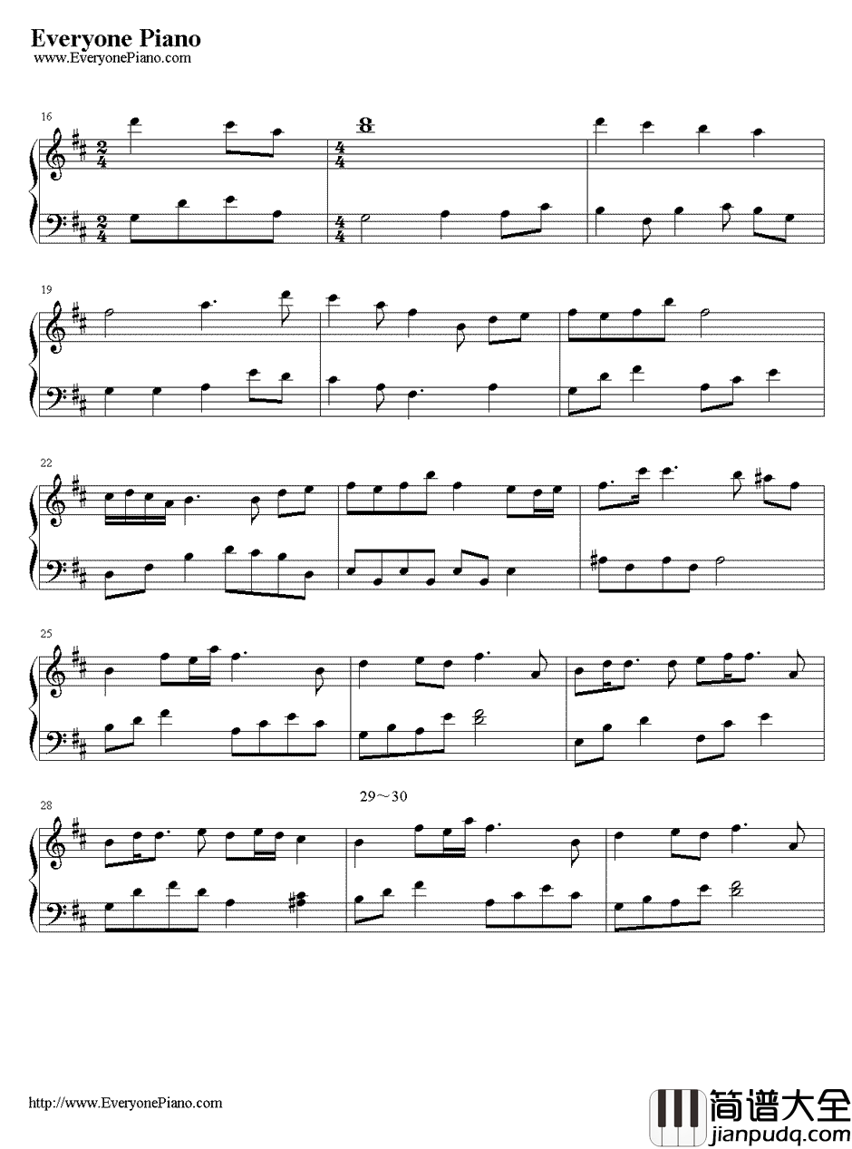 红一叶钢琴谱_巡音ルカ