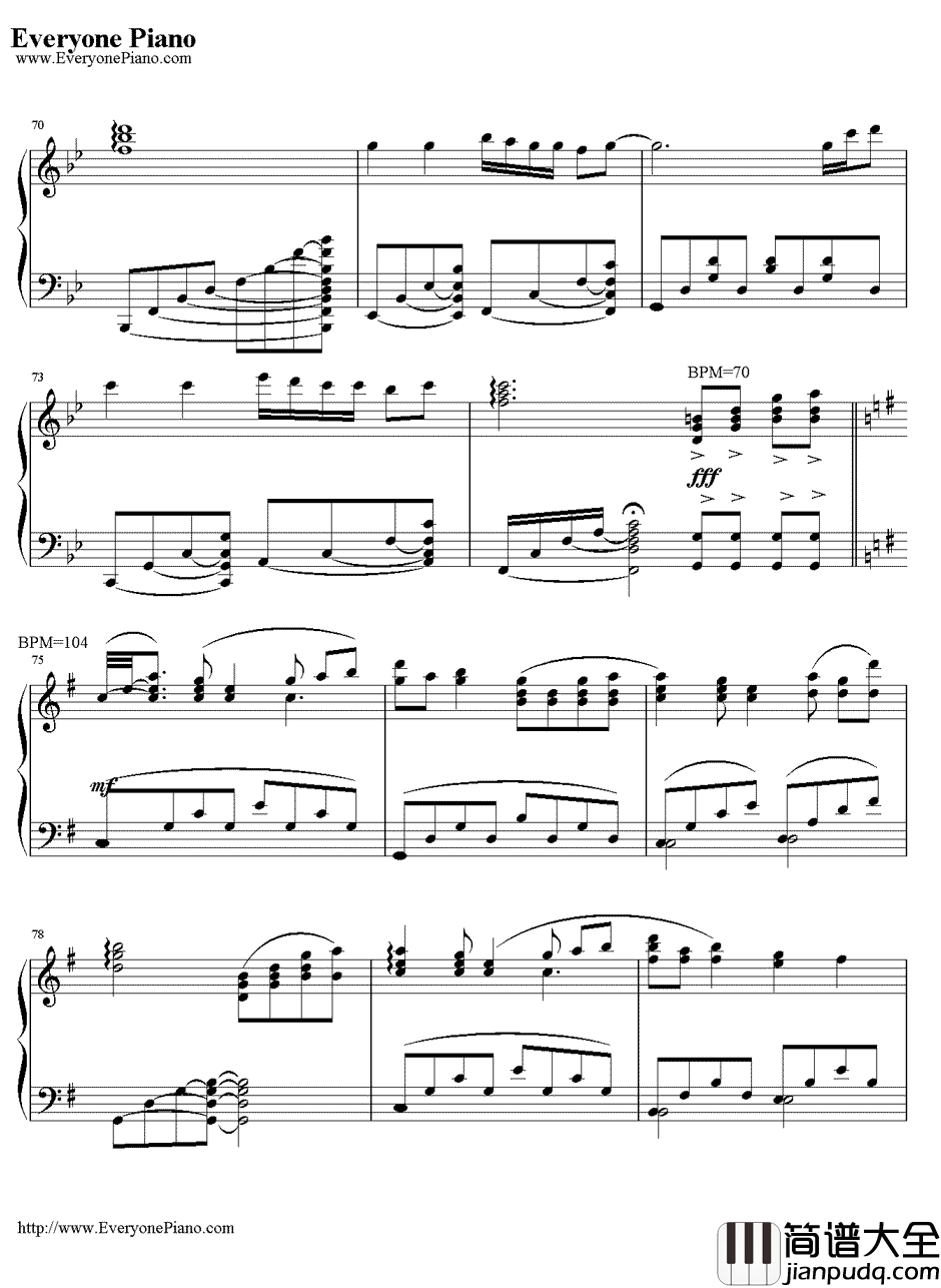 小小的手心完整版钢琴谱_麻枝准_CLANNAD插曲