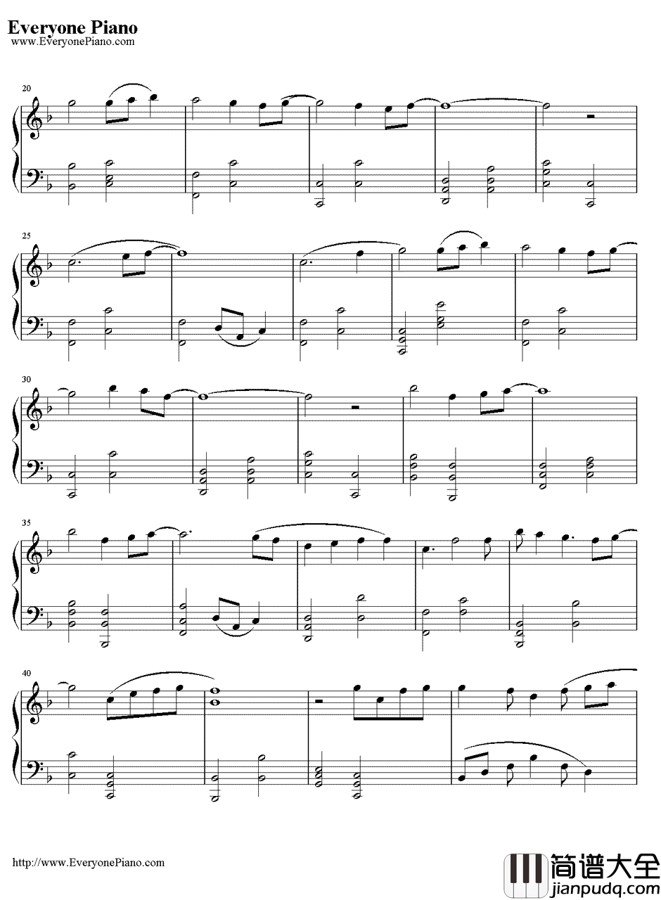 小小的手心完整版钢琴谱_麻枝准_CLANNAD插曲