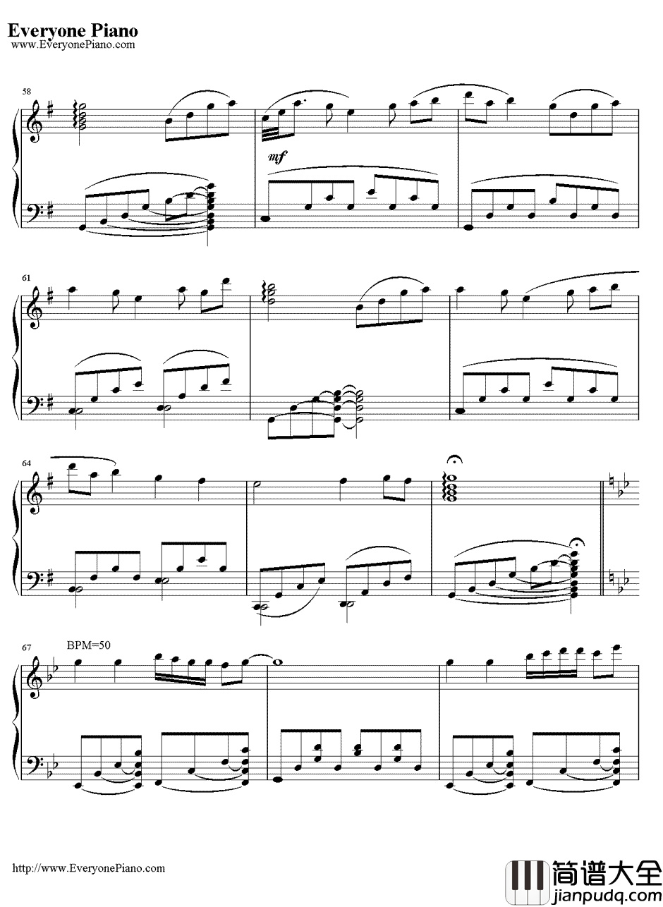 小小的手心完整版钢琴谱_麻枝准_CLANNAD插曲