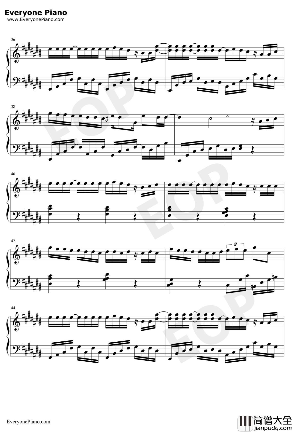 说好的幸福呢独奏版钢琴谱_周杰伦