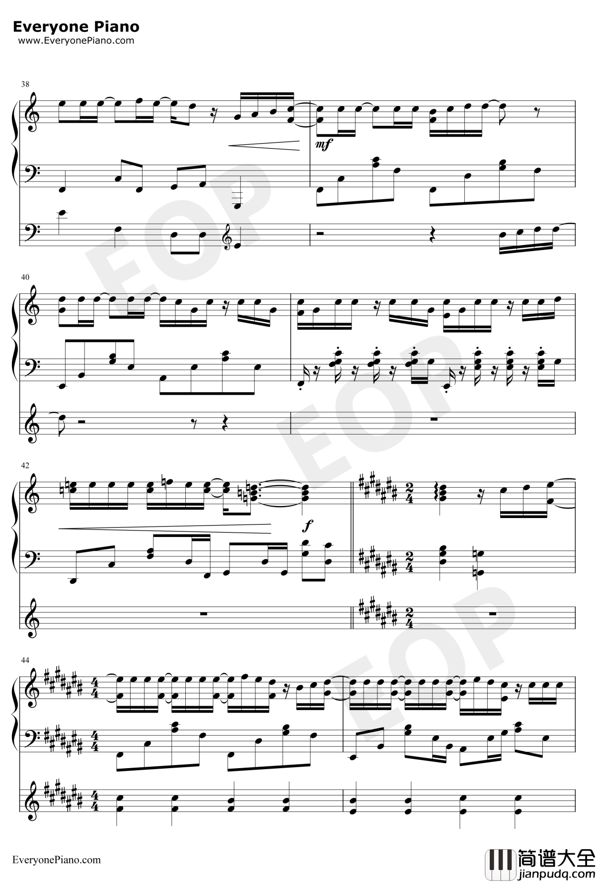 说好的幸福呢伴奏版钢琴谱_周杰伦