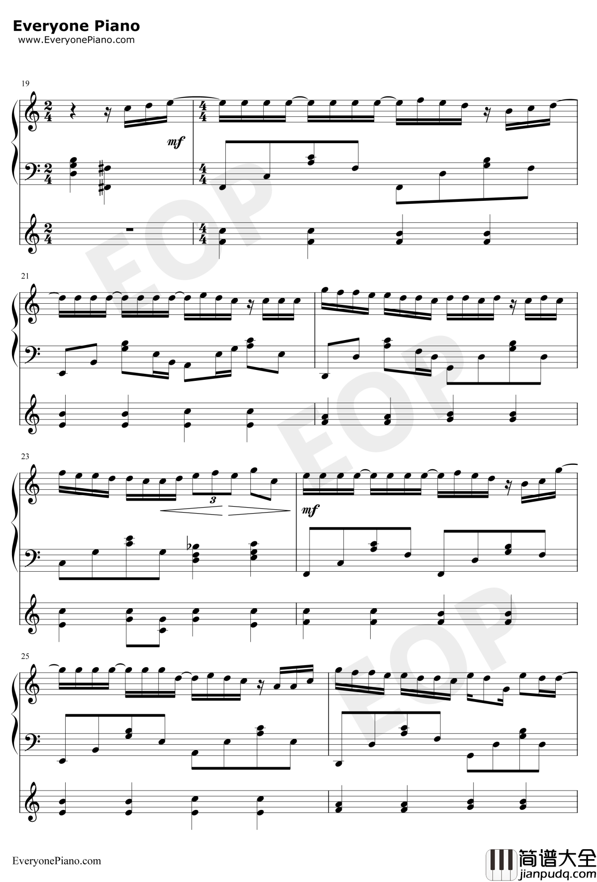 说好的幸福呢伴奏版钢琴谱_周杰伦