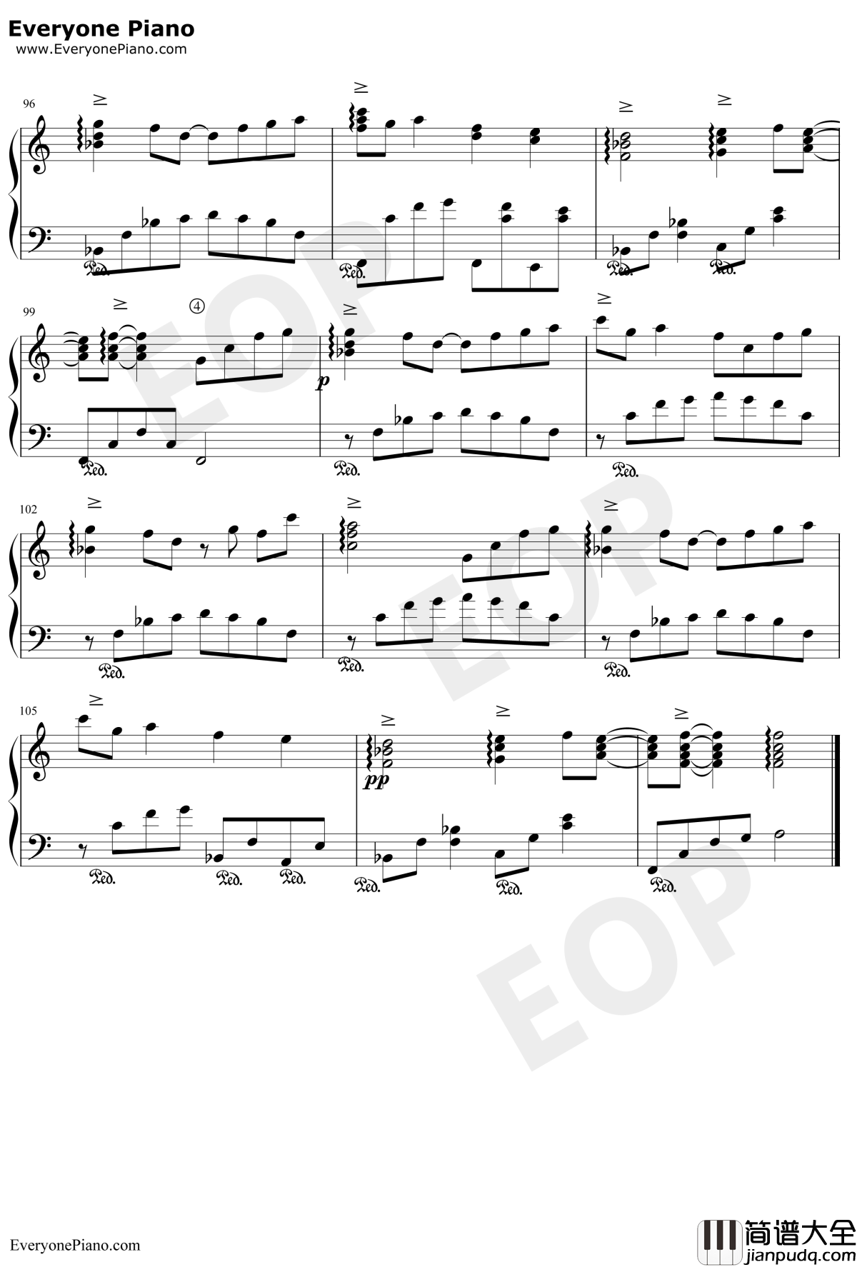 小小的手心简单版钢琴谱_麻枝准_CLANNAD