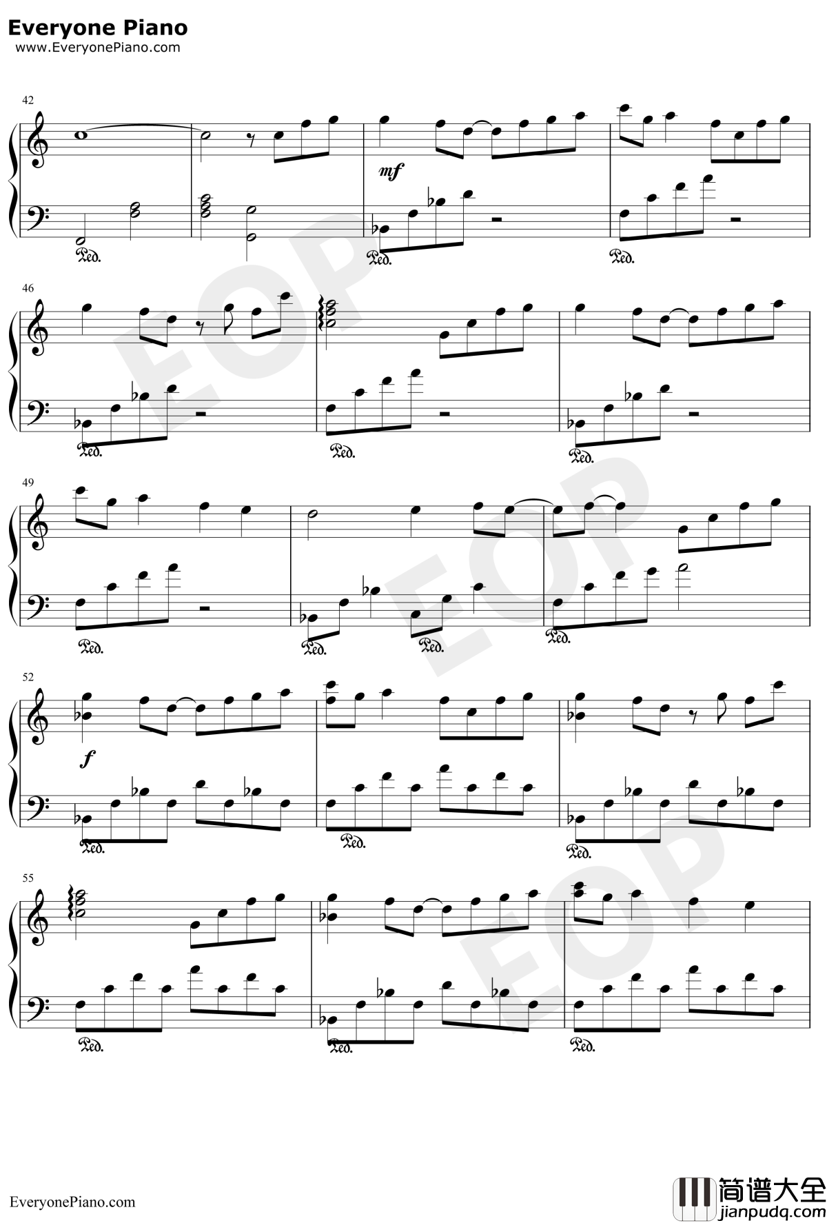 小小的手心简单版钢琴谱_麻枝准_CLANNAD