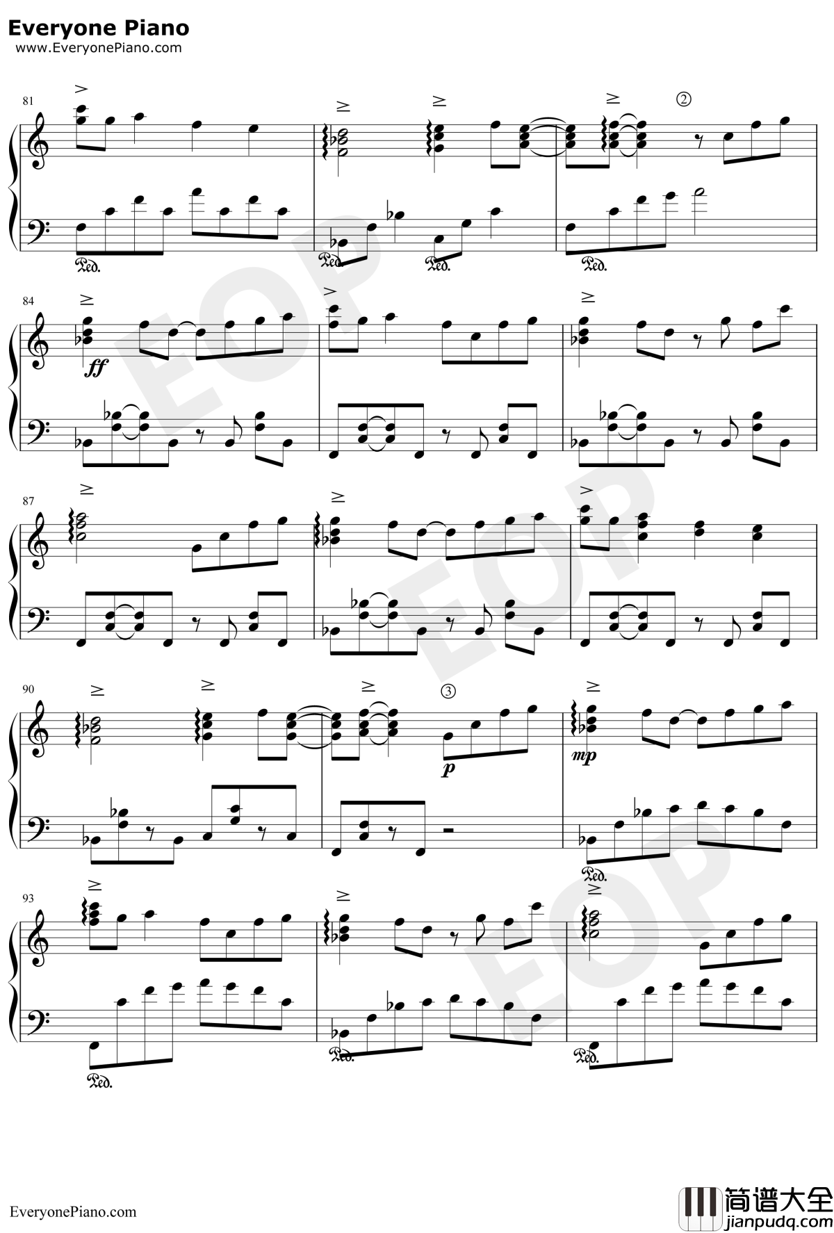 小小的手心简单版钢琴谱_麻枝准_CLANNAD