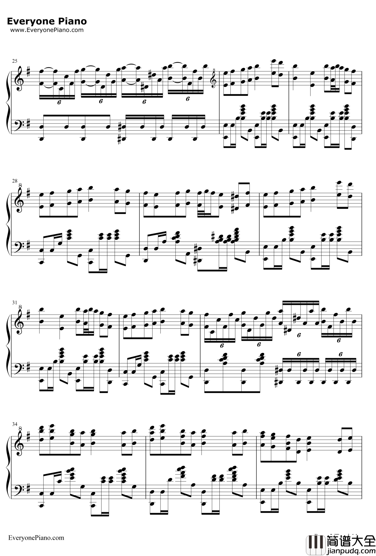 Bad_apple!!钢琴谱_东方project