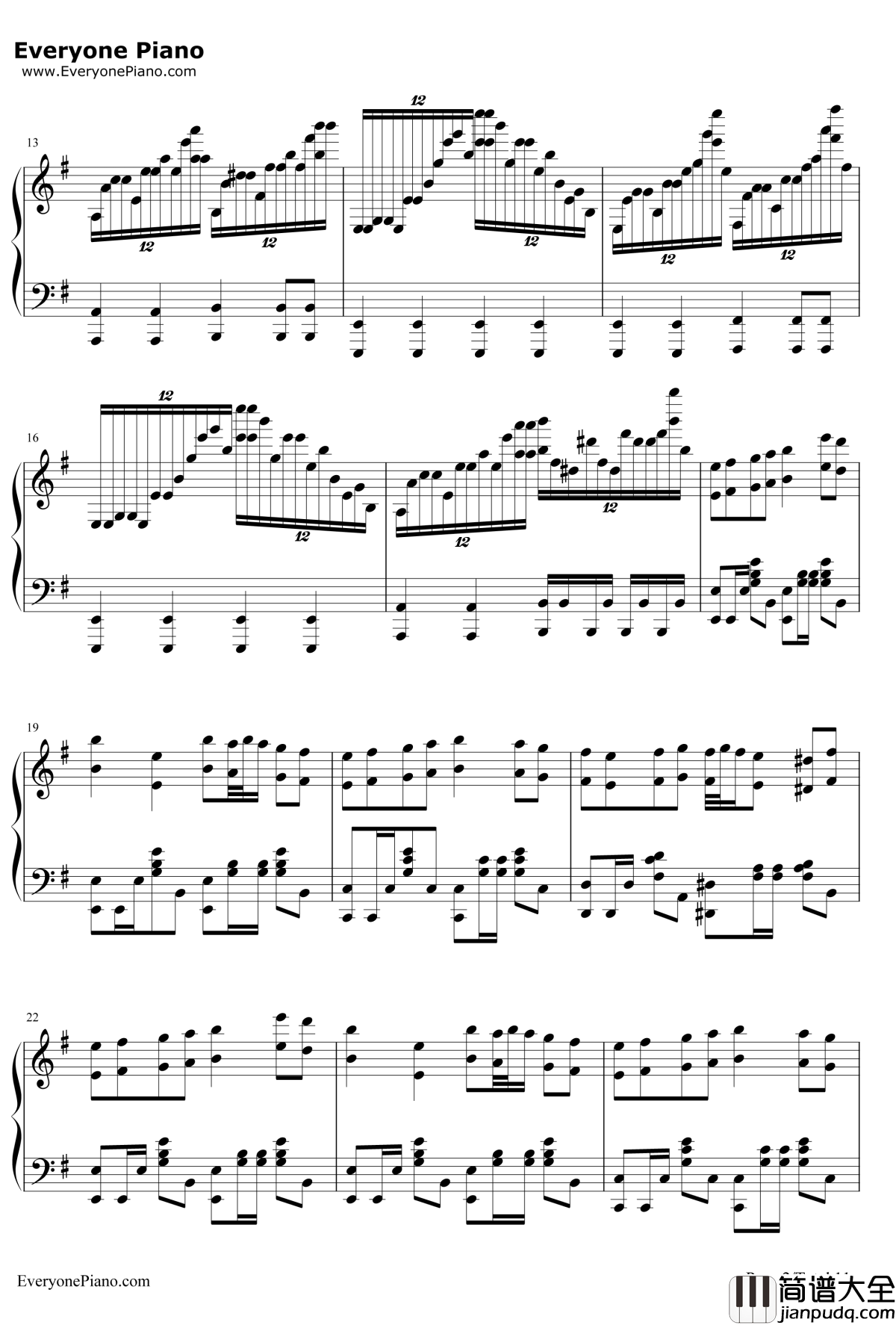 Bad_apple!!钢琴谱_东方project