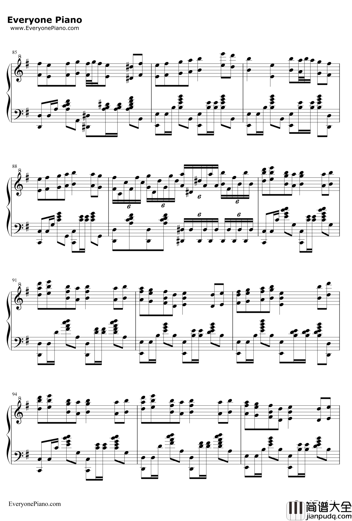 Bad_apple!!钢琴谱_东方project