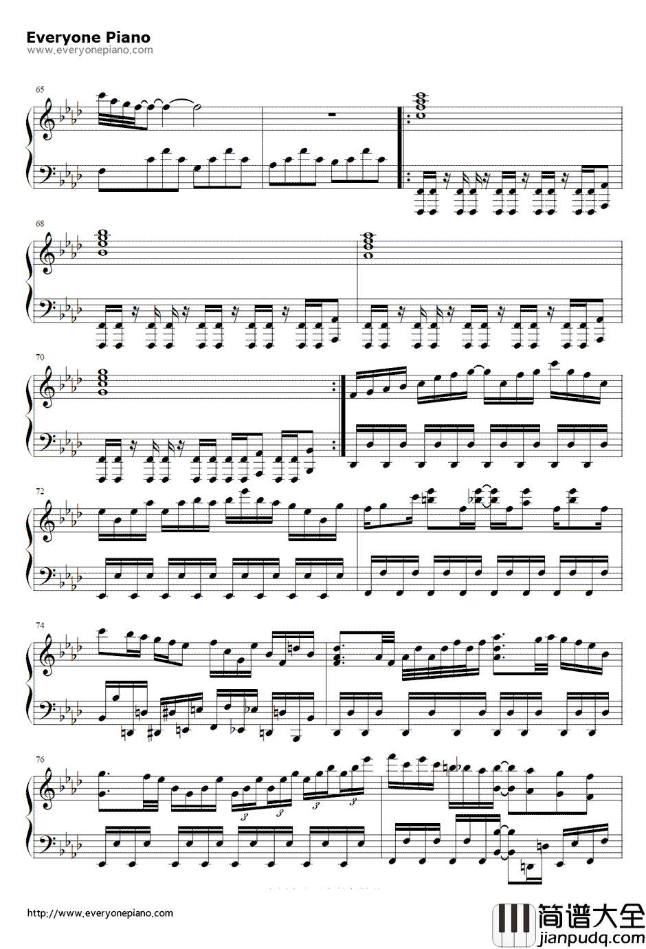 Answer钢琴谱_片霧烈火Rekka_Katakiri_G弦上的魔王OP