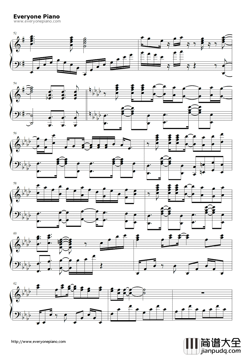 Answer钢琴谱_片霧烈火Rekka_Katakiri_G弦上的魔王OP