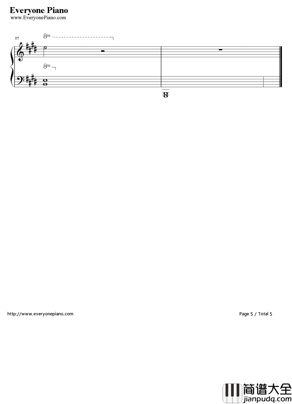 最长的电影钢琴谱_周杰伦