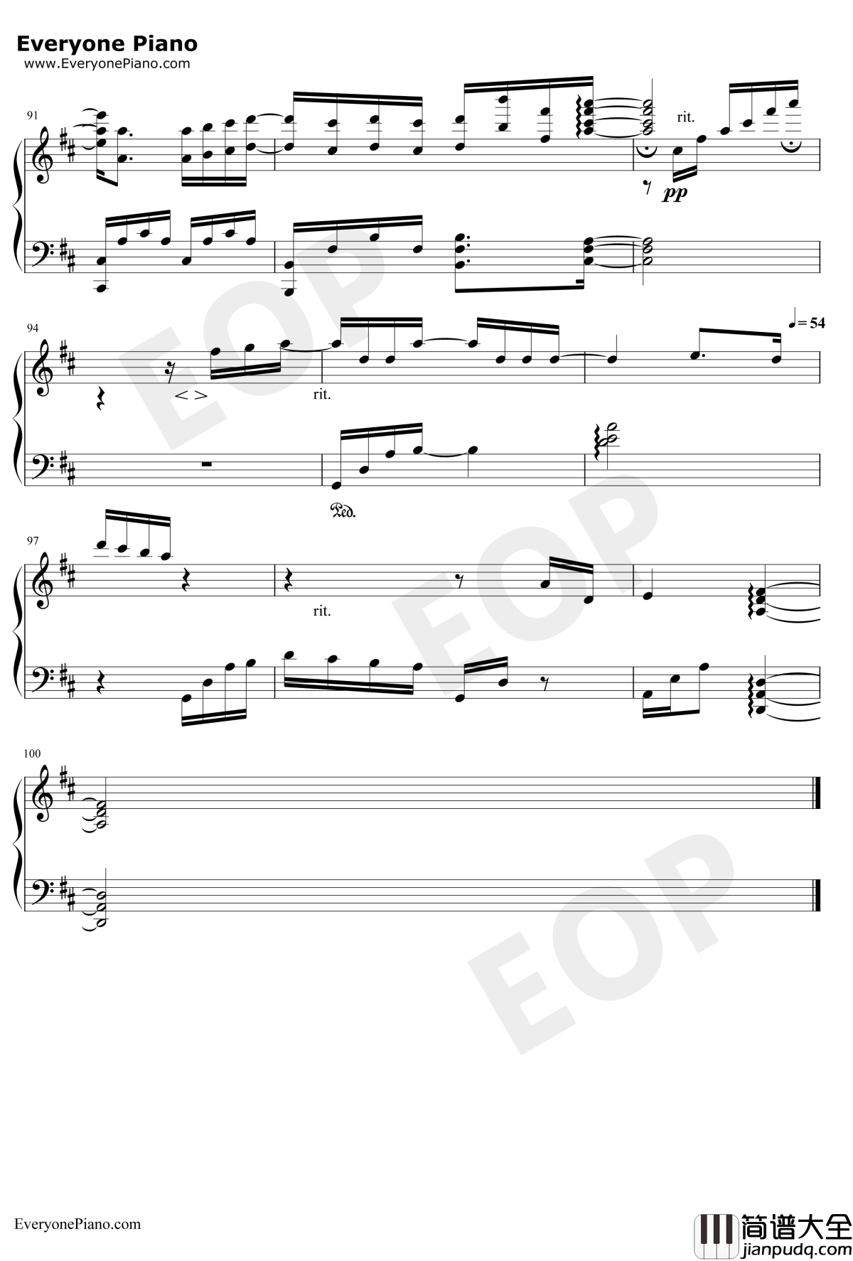 第一次钢琴谱_光良_钢琴独奏版