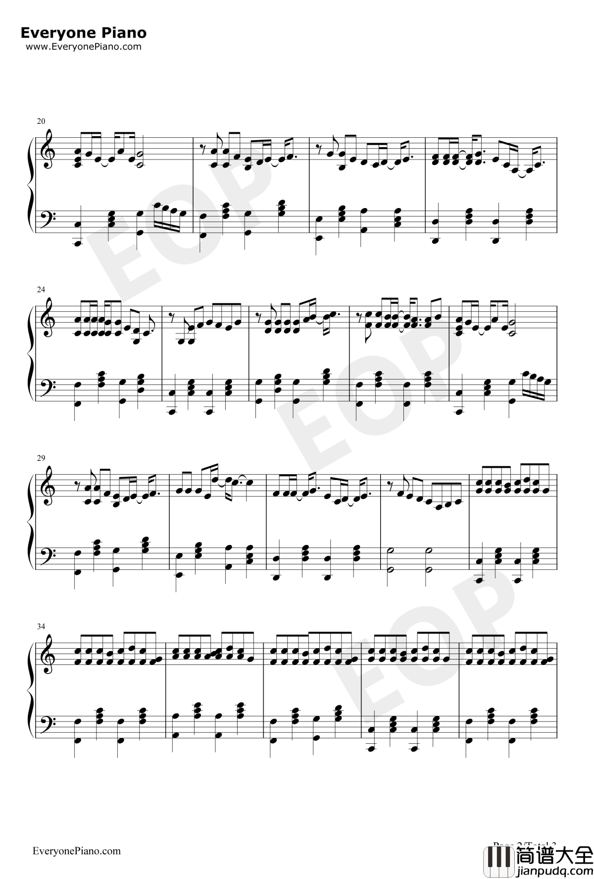 安静了钢琴谱_SHE/周杰伦