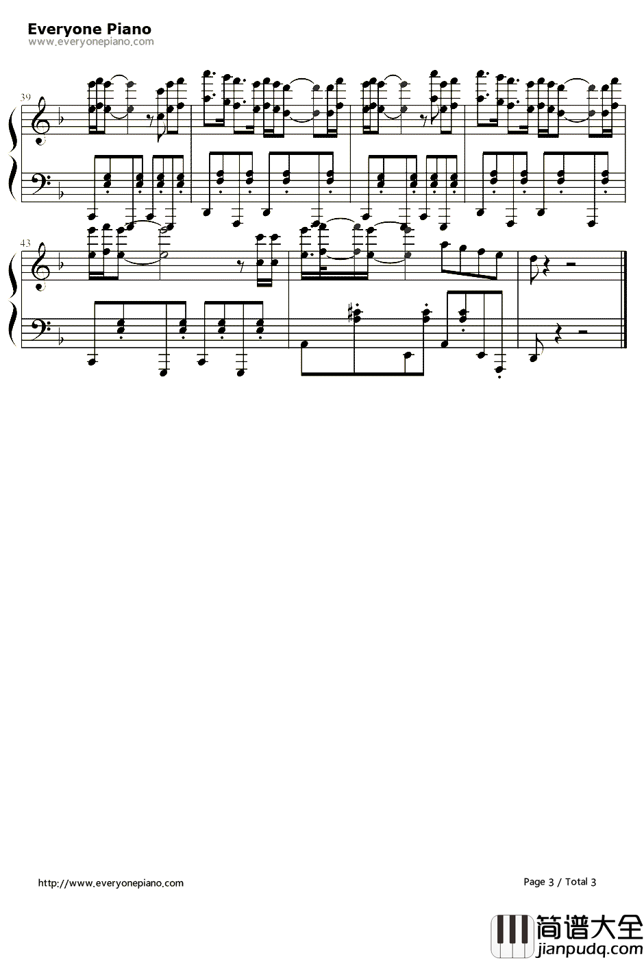 Everything_At_Once钢琴谱_Lenka_Windows8广告歌曲