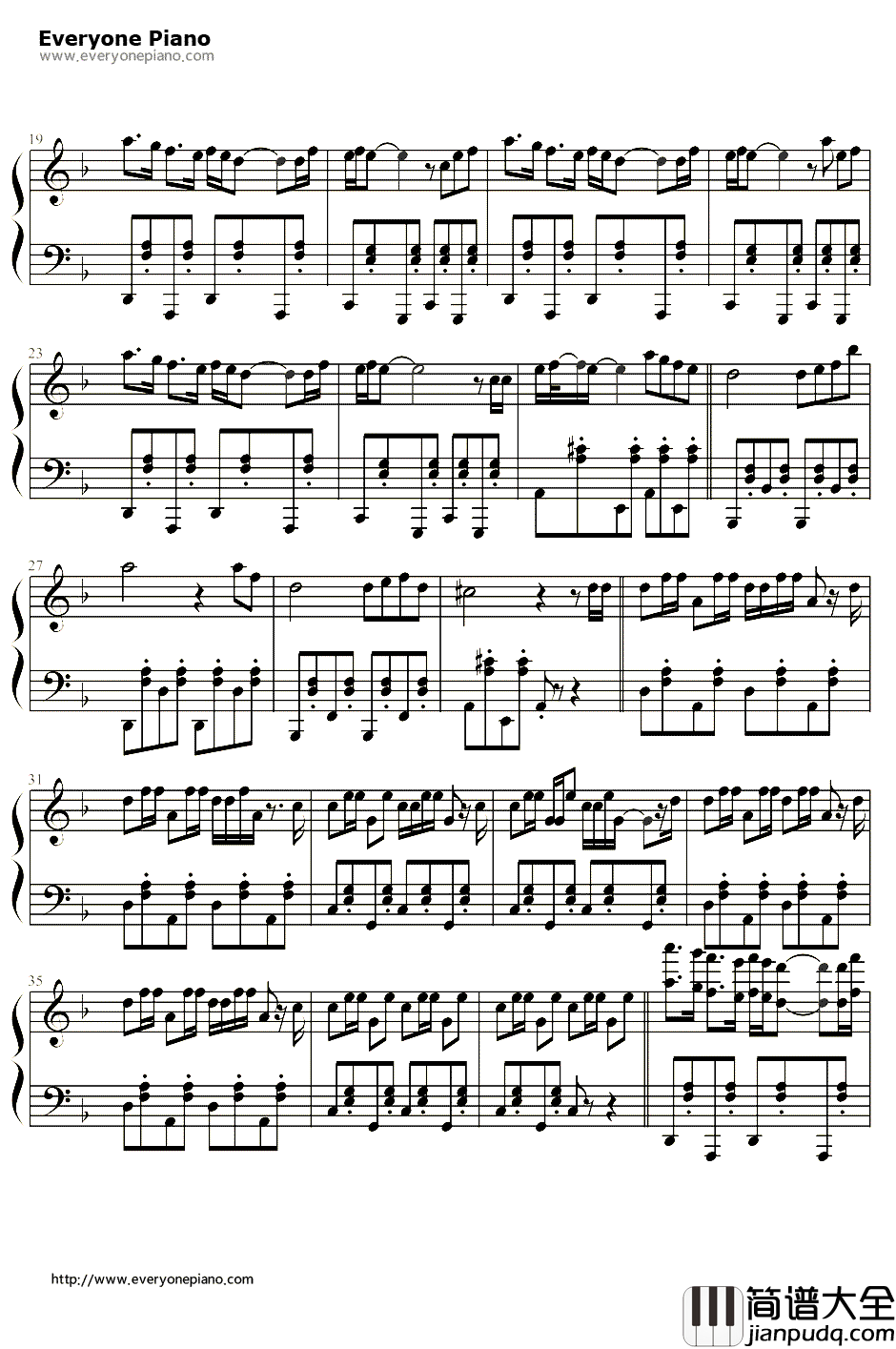 Everything_At_Once钢琴谱_Lenka_Windows8广告歌曲